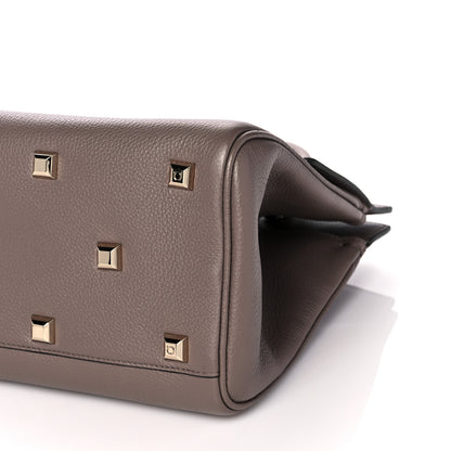 Salvatore Ferragamo Calfskin Studio Bag Caraway Seed 11 of 13
