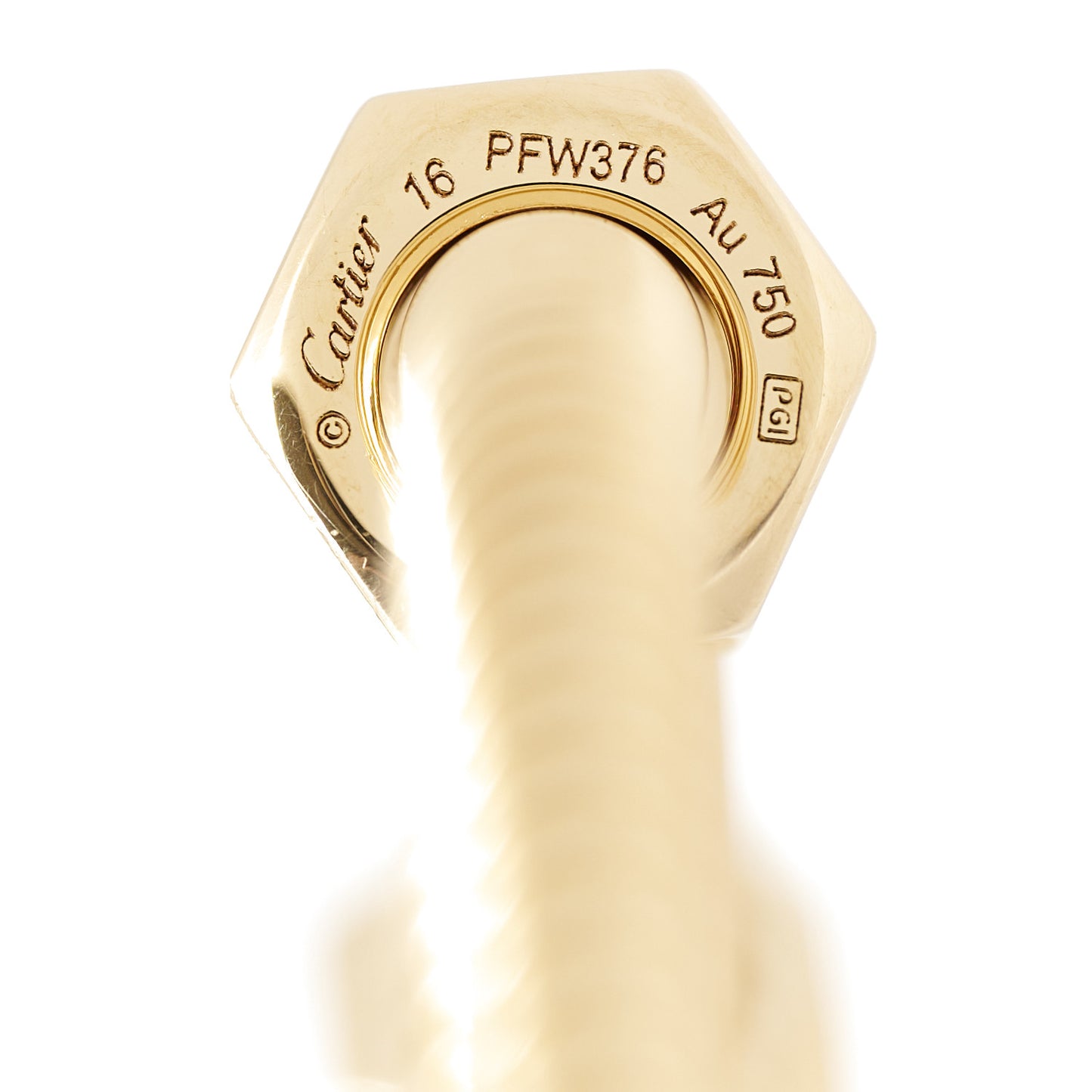 18K Yellow Gold Ecrou de Cartier Bracelet 16