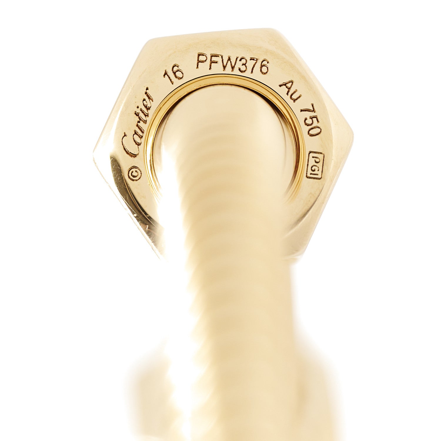 Cartier 18K Yellow Gold Ecrou de Cartier Bracelet 16 3 of 4