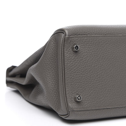 Hermes Taurillon Clemence Kelly Retourne 35 Etain 24 of 30