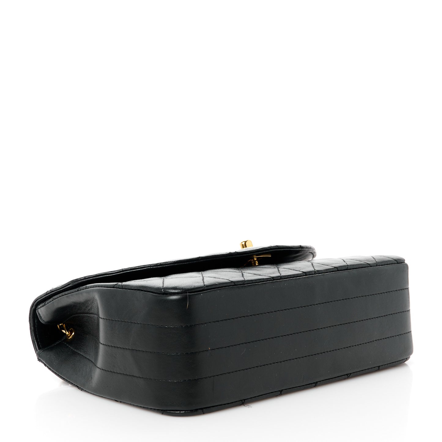 Lambskin Quilted Small Single Flap Black