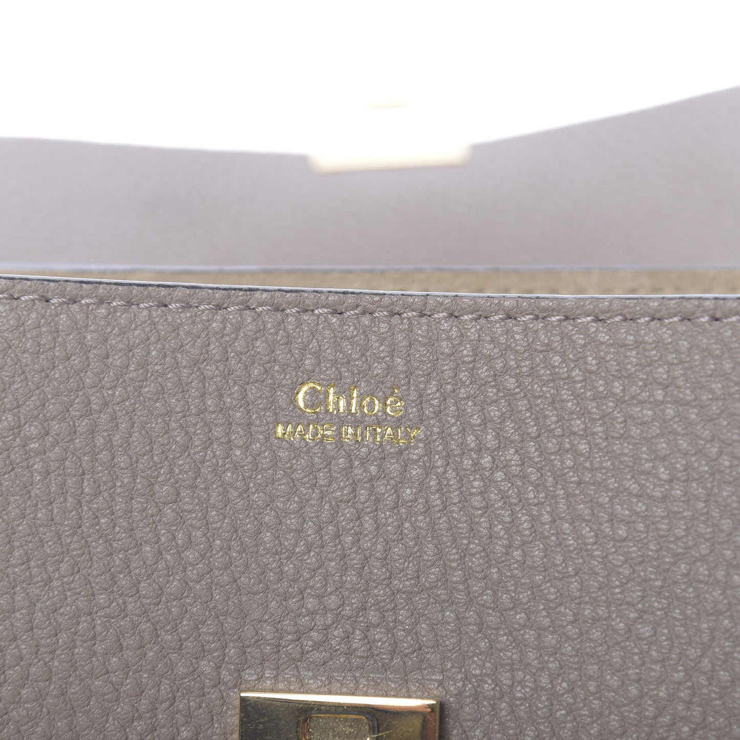 Grained Lambskin Mini Drew Shoulder Bag Motty Grey