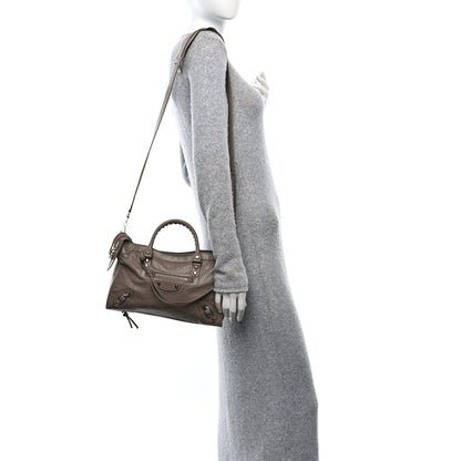 Balenciaga Agneau Classic Silver Hardware S City Dark Mink Grey 2 of 12