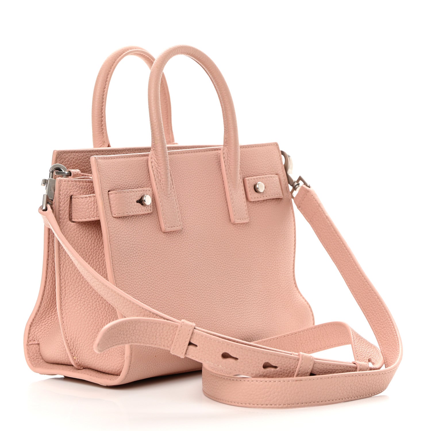 Saint Laurent Grained Calfskin Nano Supple Sac De Jour Antique Rose 2 of 19