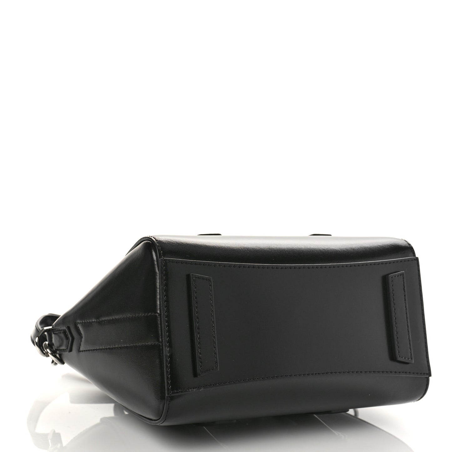 Box Calfskin Mini Lock Antigona Shoulder Bag Black