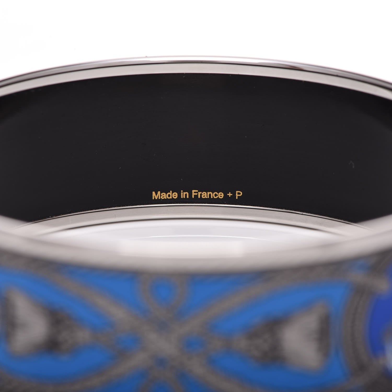 Hermes Printed Enamel Wide Grand Apparat Bracelet 65 5 of 6