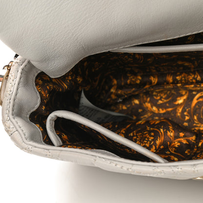 Versace Nappa Barocco Quilted Vanitas Medea Shoulder Bag White 7 of 13
