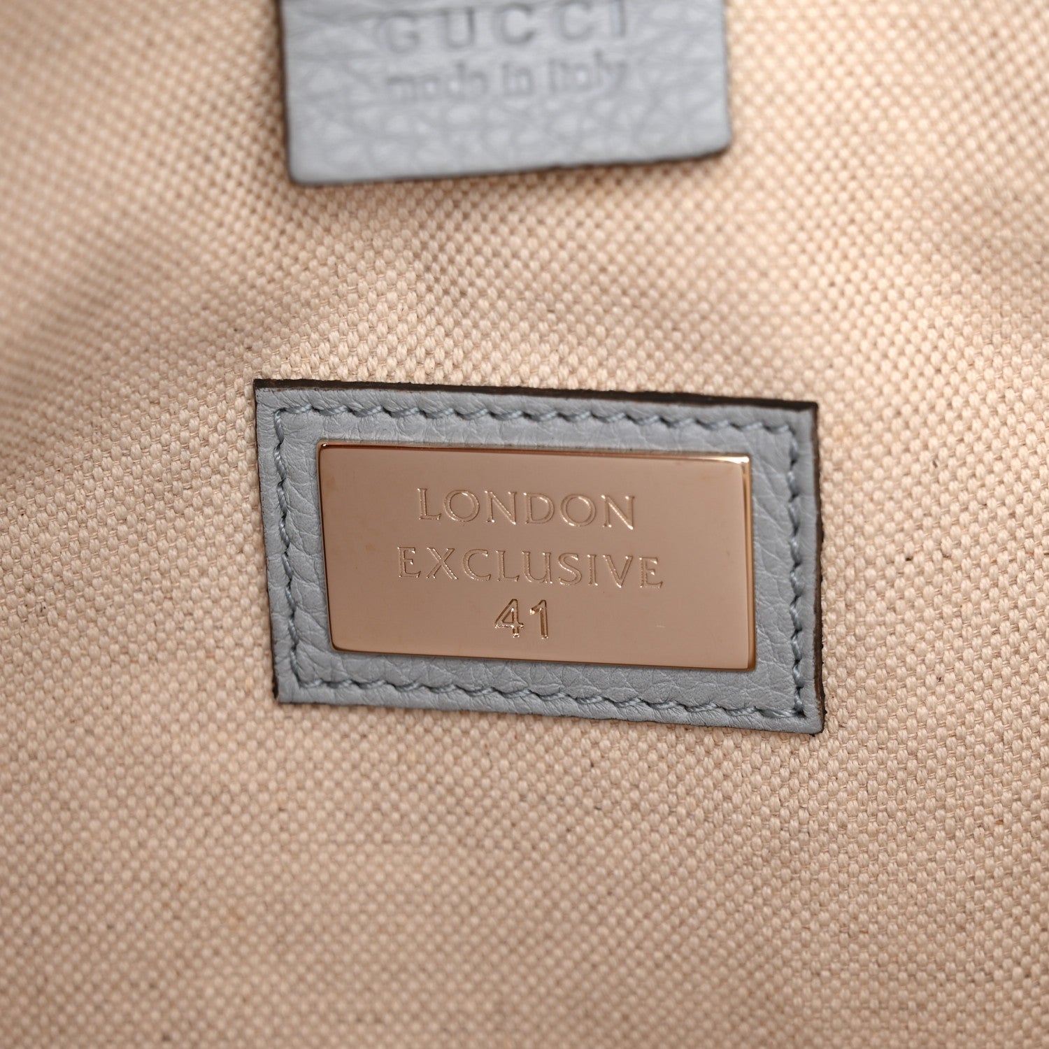 Gucci Canvas Cellarius Calfskin Flora Knight Medium Bamboo Shopper Tote Light Blue 9 of 13
