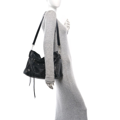 Balenciaga Agneau Arena Silver Hardware Medium Le City Black 2 of 10