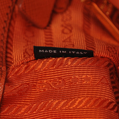 Prada Saffiano Lux Large Tote Papaya 7 of 9