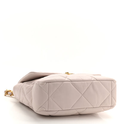 Chanel Lambskin Quilted Large Chanel 19 Flap Light Purple 4 of 11
