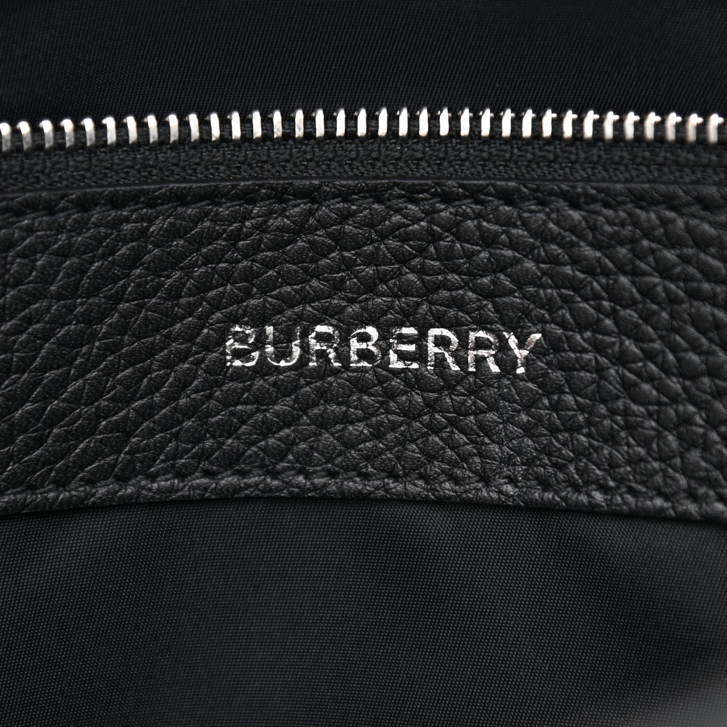 Grainy Calfskin Embossed Bruno Messenger Black