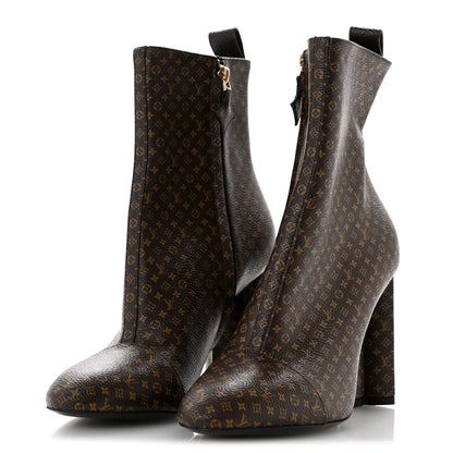 Louis Vuitton Nano Monogram Silhouette Ankle Boots 37.5 4 of 10