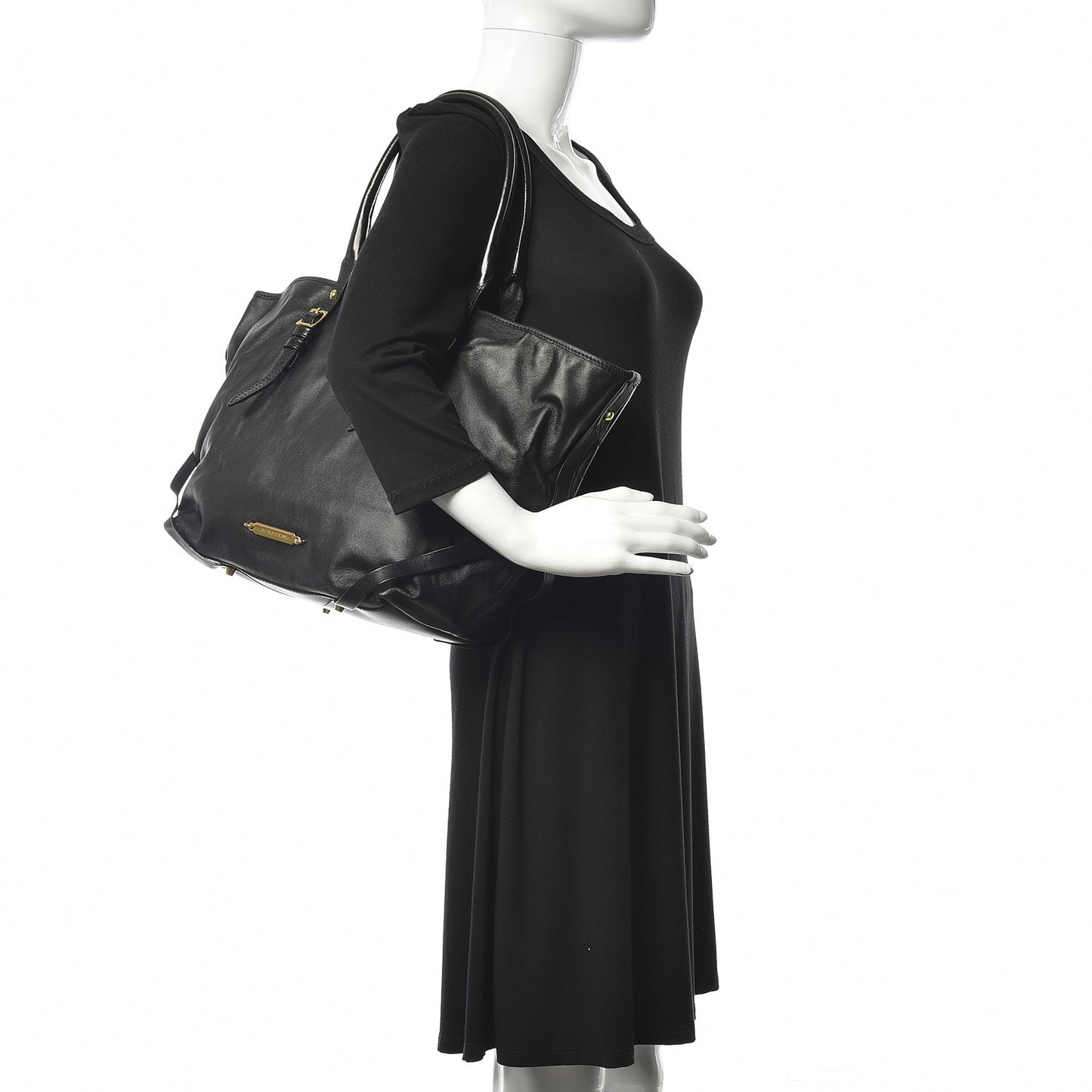Lambskin Medium East West Tote Black