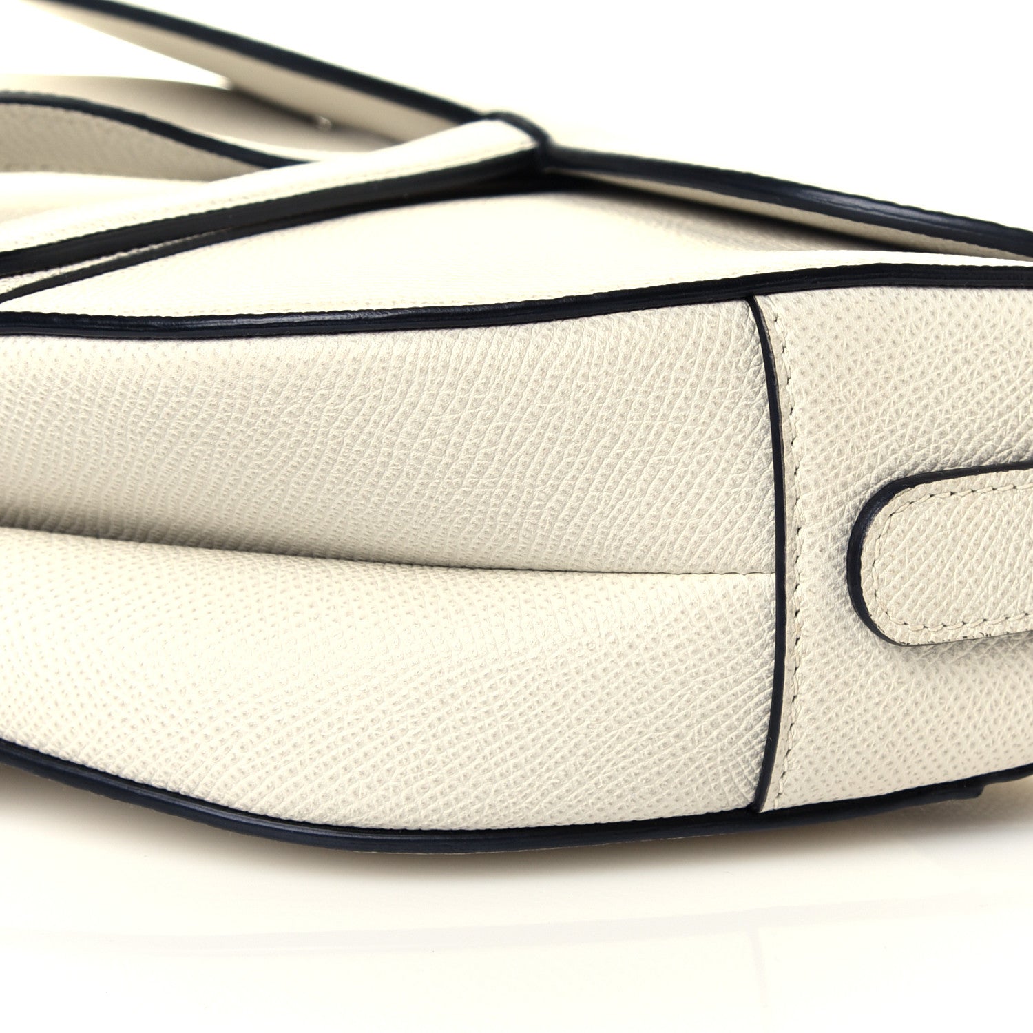 Christian Dior Grained Calfskin Saddle Bag White 8 of 10