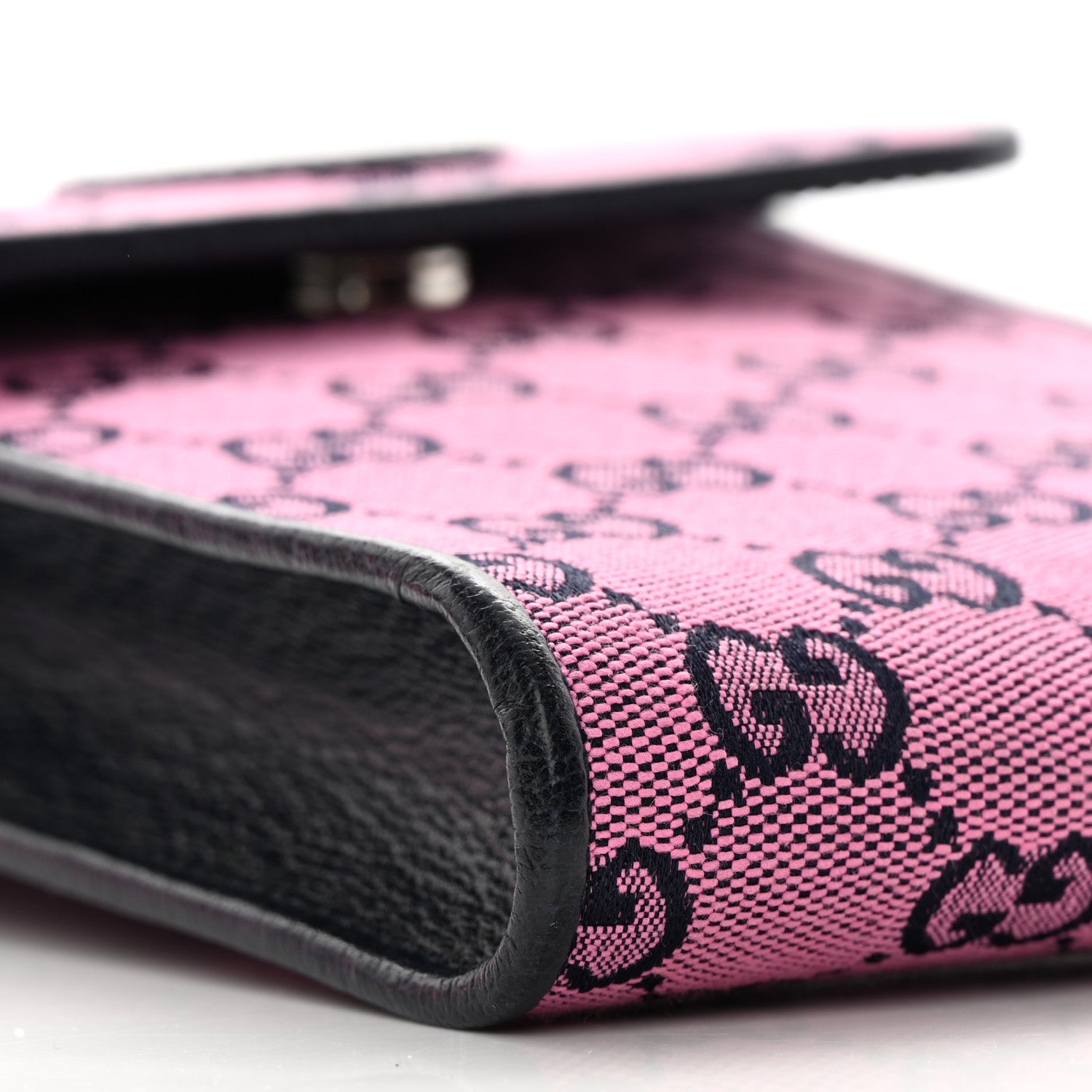 Gucci Monogram Multicolor Textured Calfskin Mini Retro Interlocking G Crossbody Bag Pink 9 of 11