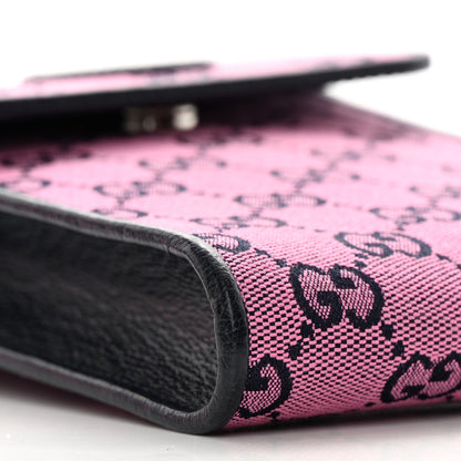 Gucci Monogram Multicolor Textured Calfskin Mini Retro Interlocking G Crossbody Bag Pink 9 of 11