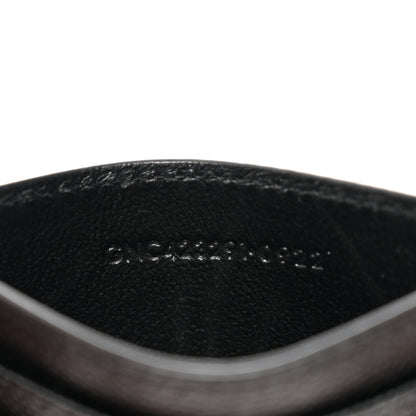Saint Laurent Grain De Poudre Matelasse Chevron Monogram Credit Card Case Black 7 of 8