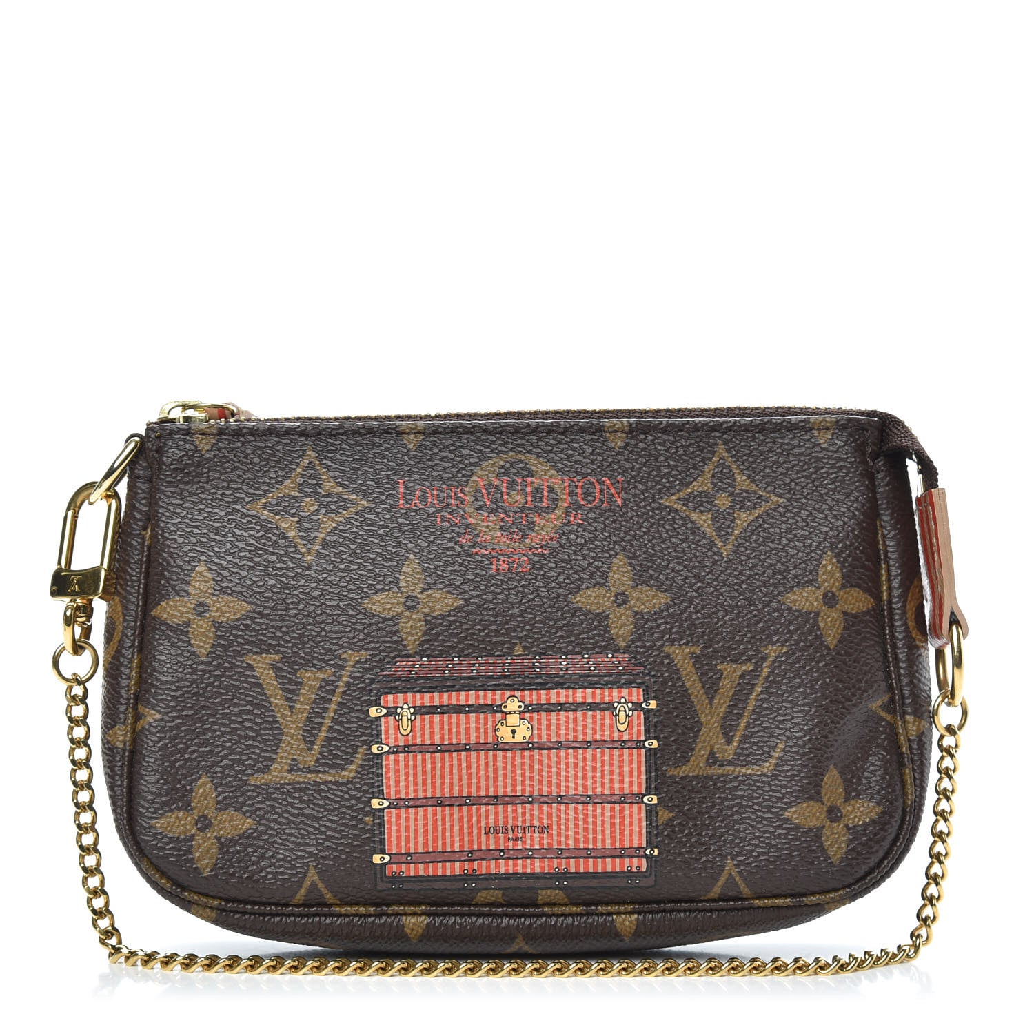 Louis Vuitton Monogram Trunks and Locks Mini Pochette Accessories 1 of 10
