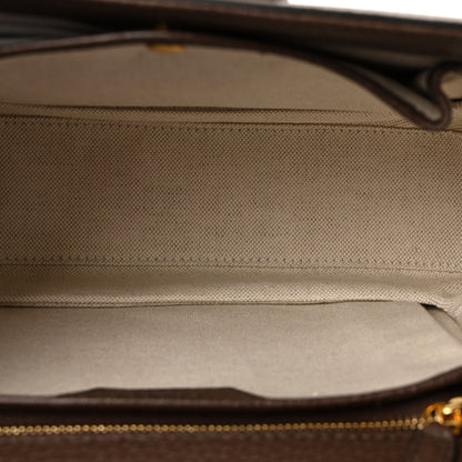 Gucci GG Supreme Monogram Studded Calfskin 100 Centennial Geometric Medium Bamboo 1947 Top Handle Bag Beige Ebony Multicolor 5 of 9