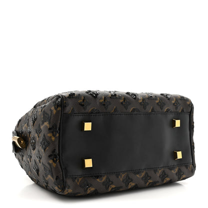 Louis Vuitton Monogram Sequins Eclipse Speedy 28 Black 4 of 11