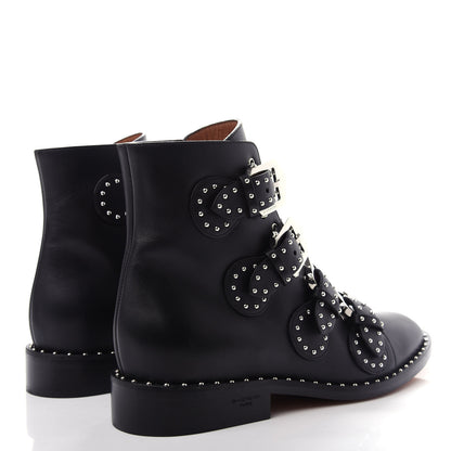 Givenchy Calfskin Studded Prue Buckle Bootie 38 Black 4 of 12