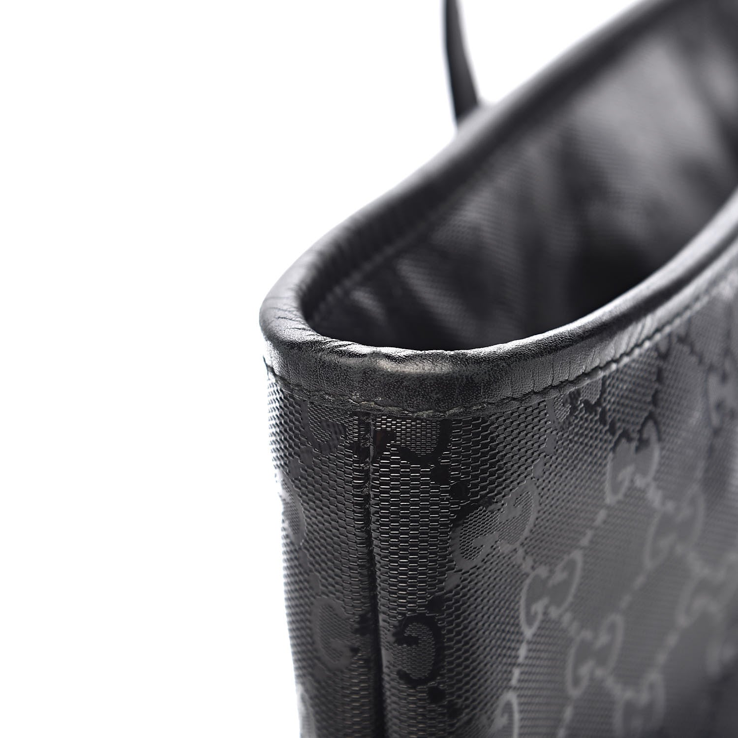 Gucci Imprime Monogram Medium Zippered Shopping Tote Black 11 of 13