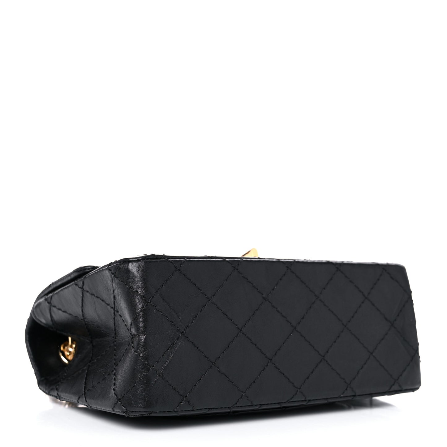 Aged Calfskin Quilted 2.55 Reissue Mini Flap Black