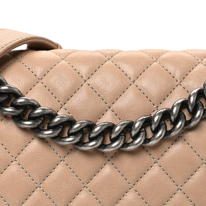 Chanel Lambskin Quilted Medium Boy Flap Beige 8 of 11