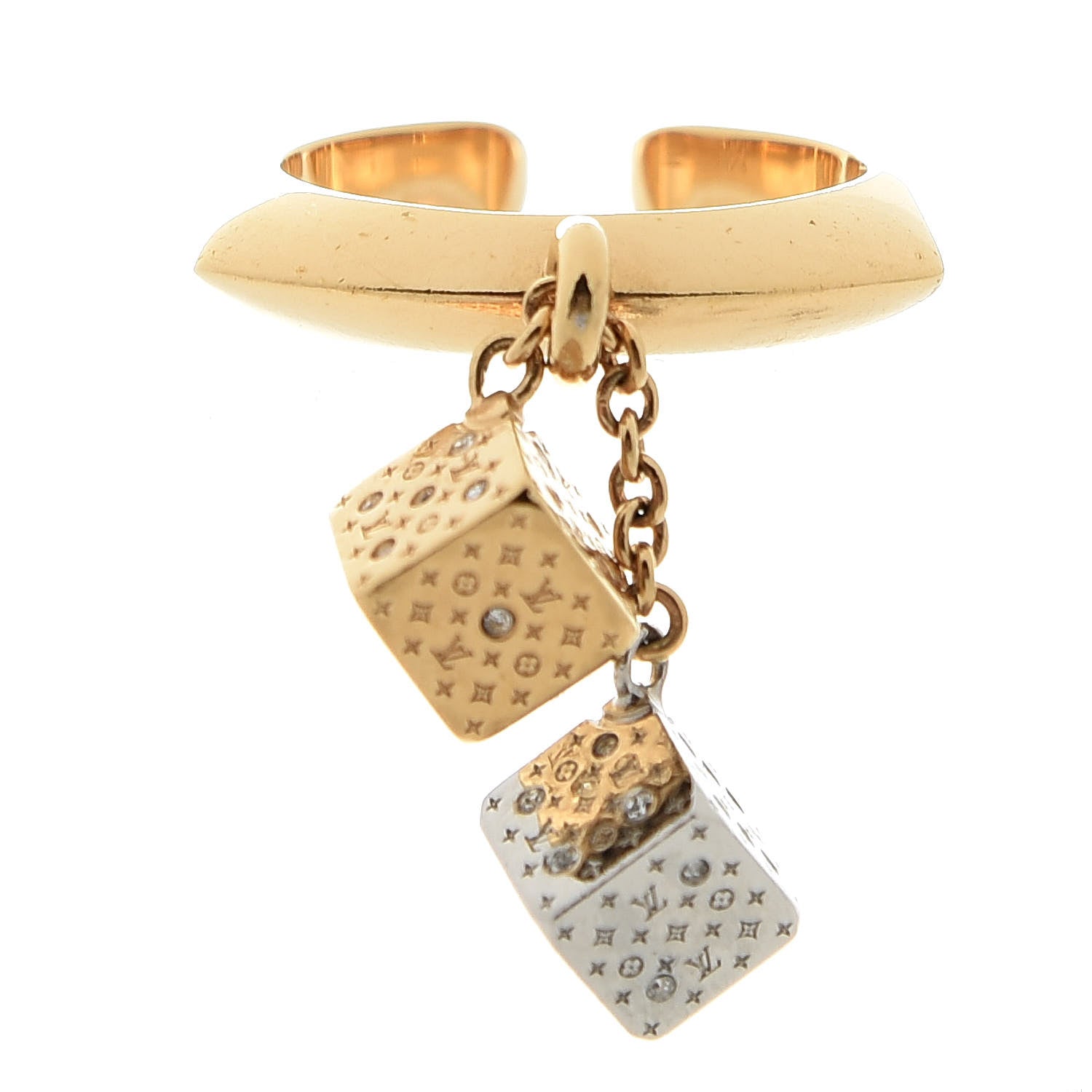 Louis Vuitton Luckygram Ring Gold 6 1 of 8