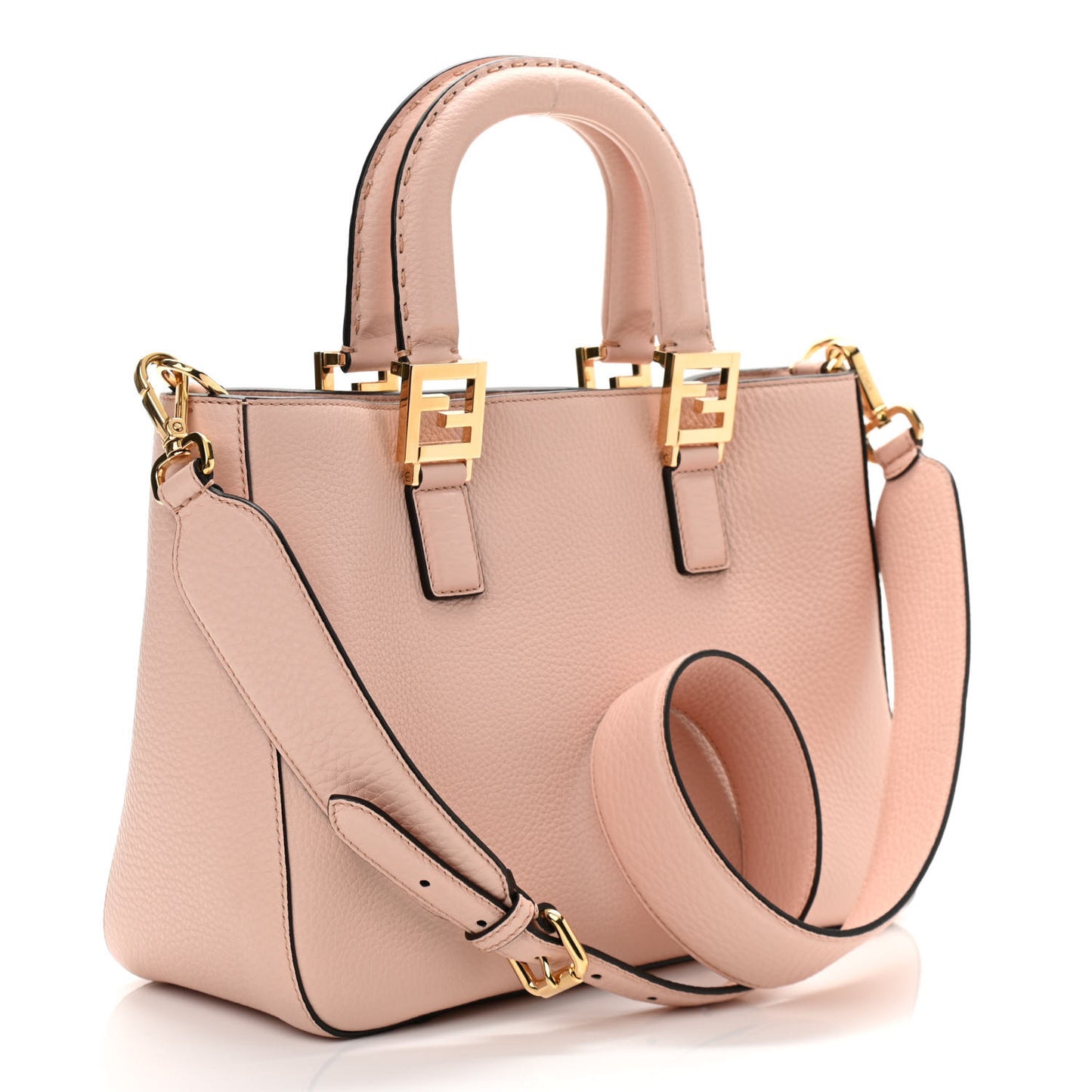 Cuoio Romano Selleria Small FF Tote Cipria