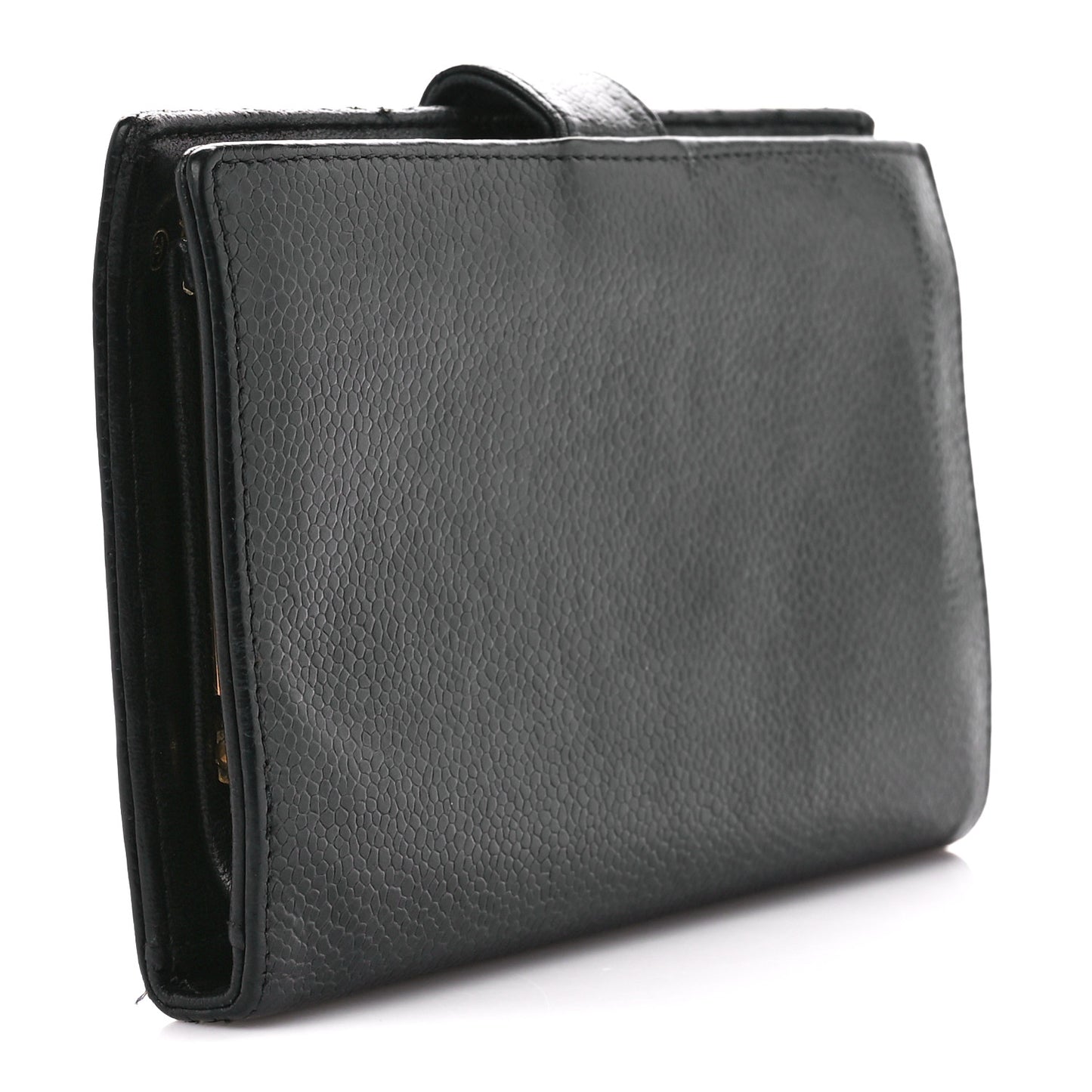 Caviar Timeless CC Zipped Pocket Wallet Black