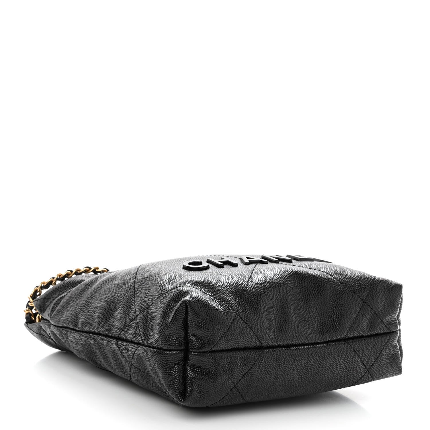 Chanel Shiny Caviar Quilted Monochrome Mini Chanel 22 Black 4 of 9