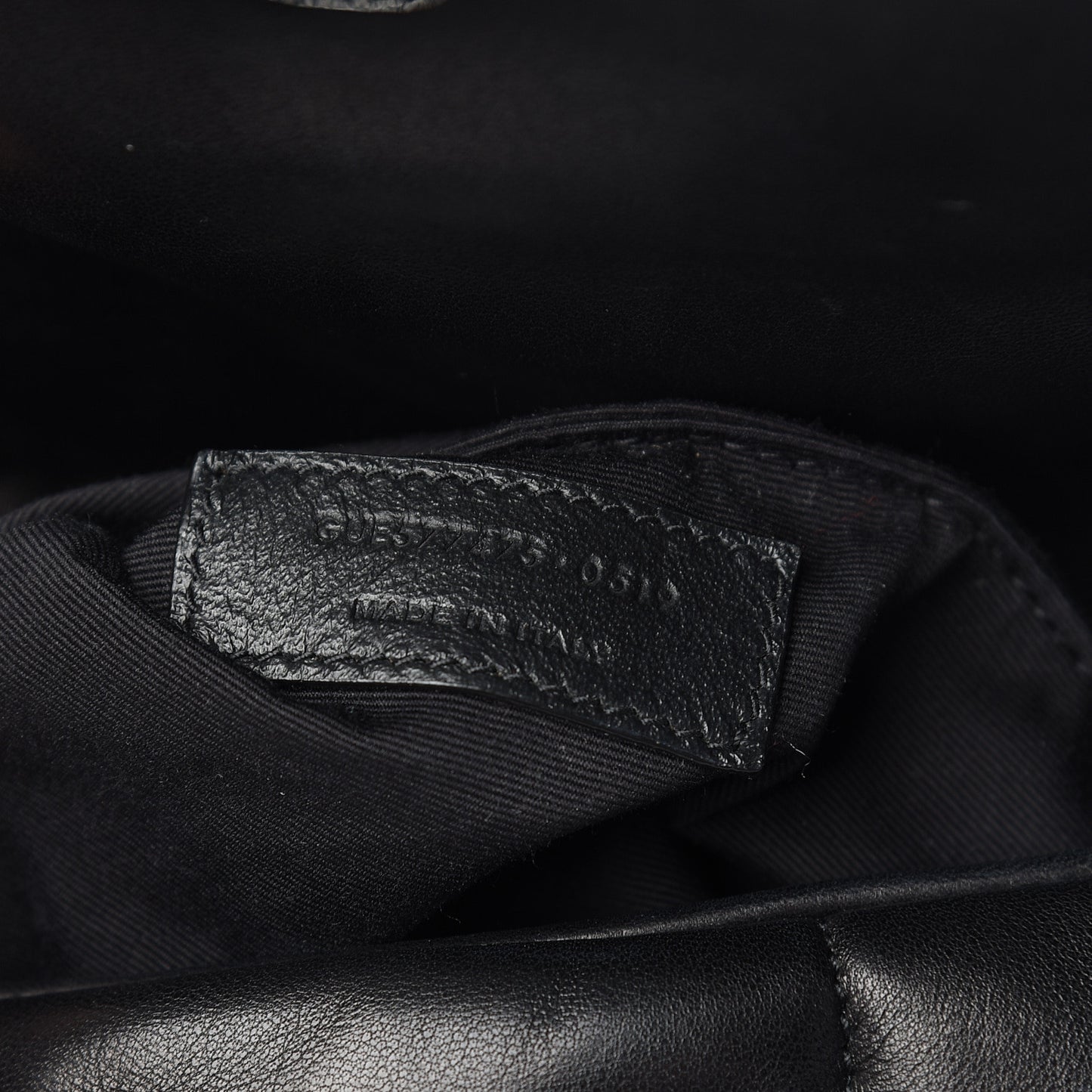 Lambskin Quilted Medium Loulou Puffer Monogram Chain Satchel Black