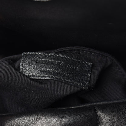 Saint Laurent Lambskin Quilted Medium Loulou Puffer Monogram Chain Satchel Black 7 of 10
