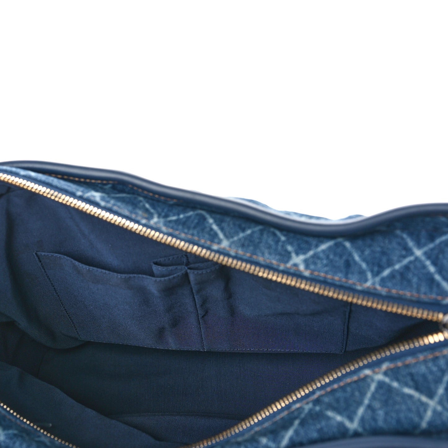 Denim Calfskin Large Gabrielle Hobo Blue