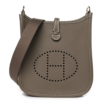 Hermes Taurillon Clemence Evelyne TPM Etoupe 1 of 11