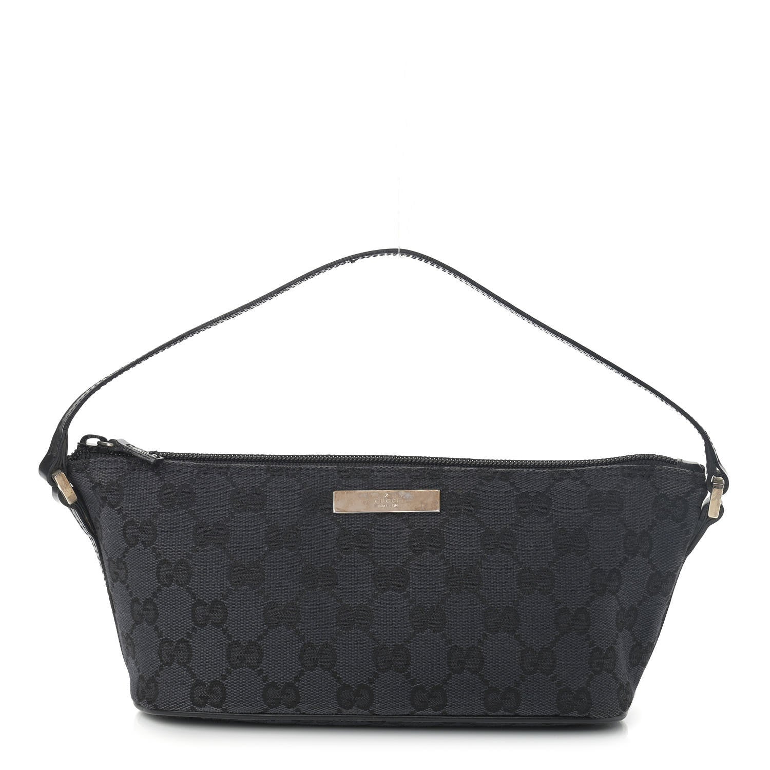 Gucci Monogram Web Boat Pochette Black 1 of 11
