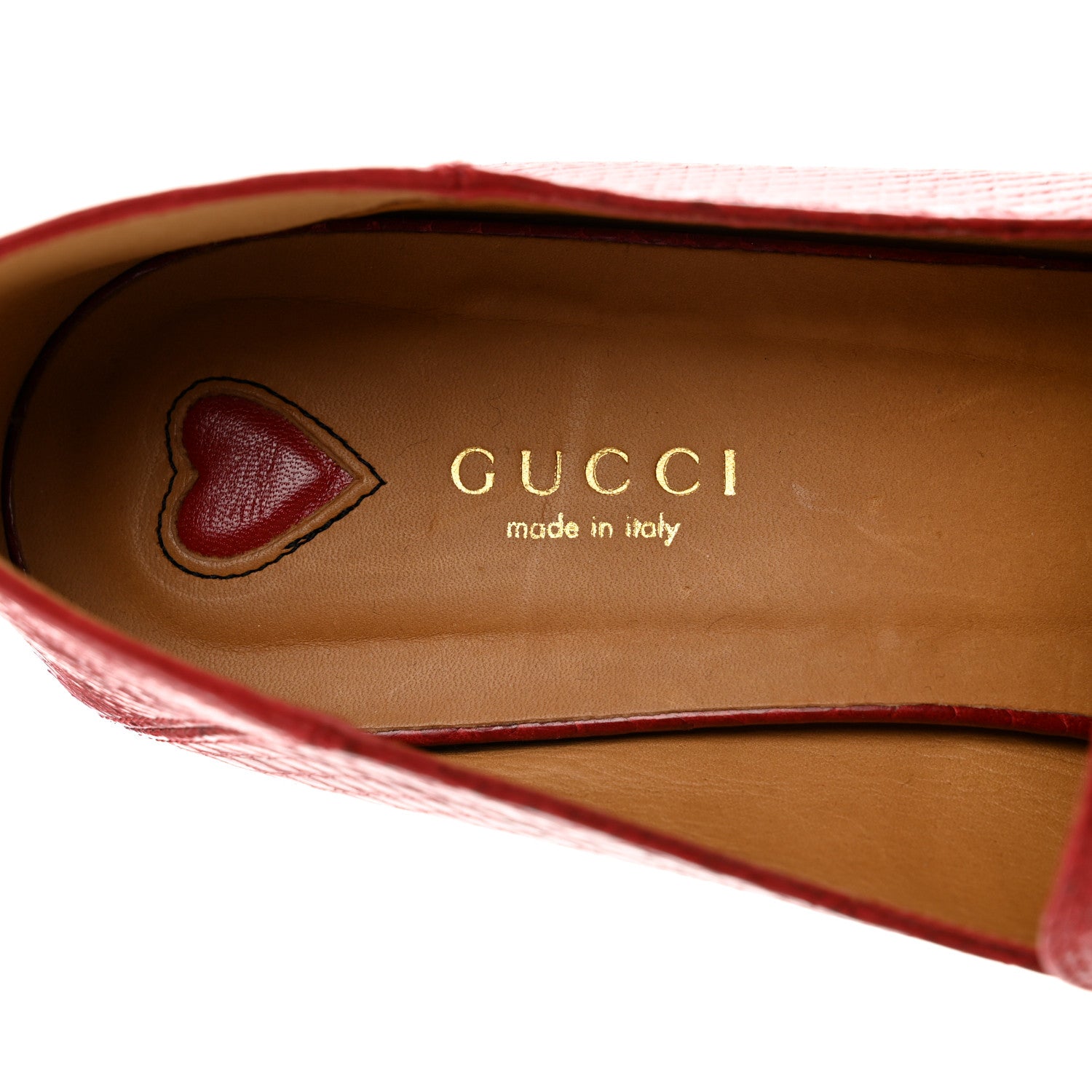 Gucci Elaphe Web Womens Peyton Loafers 39.5 Red 7 of 7