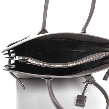 Saint Laurent Grained Calfskin Large Sac de Jour Carryall Earth 5 of 12