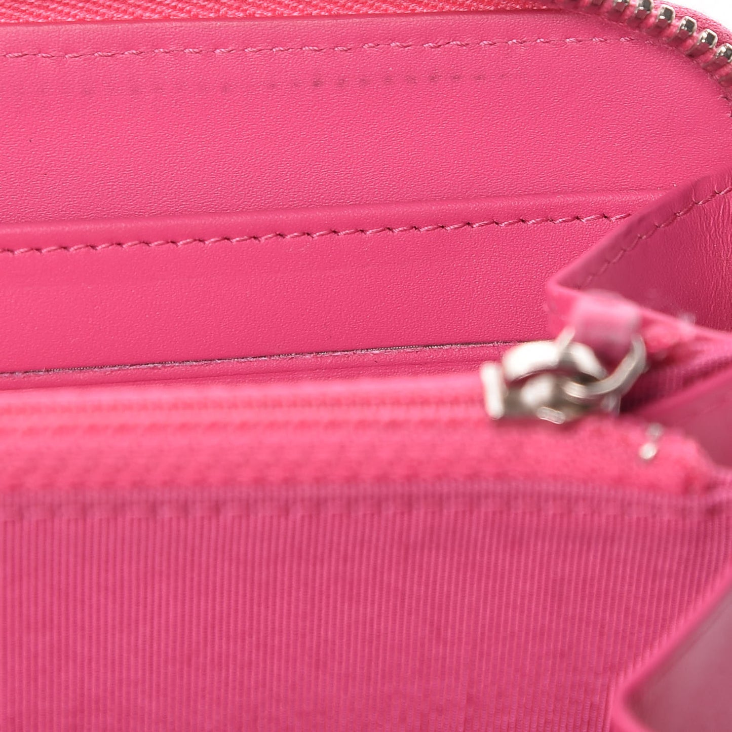Caviar Quilted Large Gusset Zip Around Wallet Pink