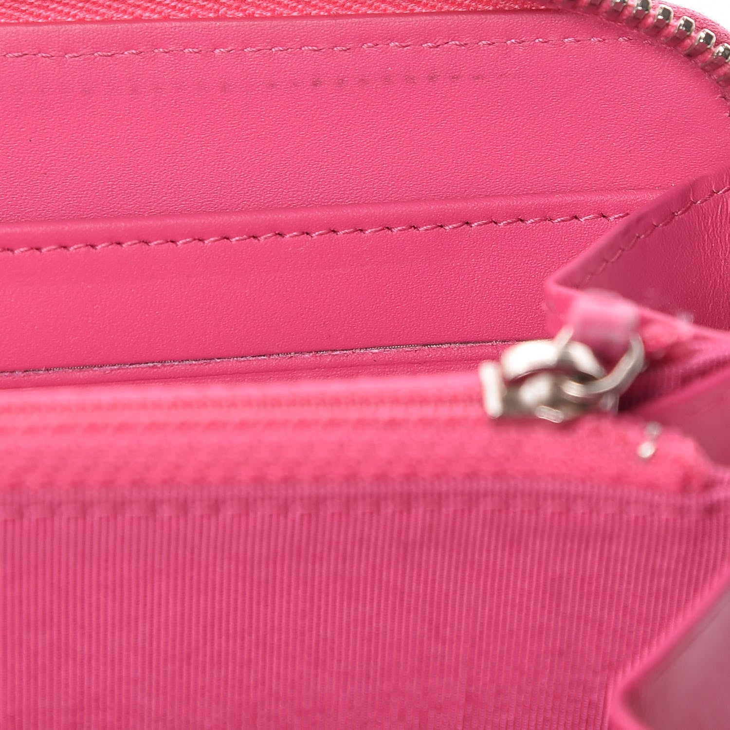 Chanel Caviar Quilted Large Gusset Zip Around Wallet Pink 16 of 16