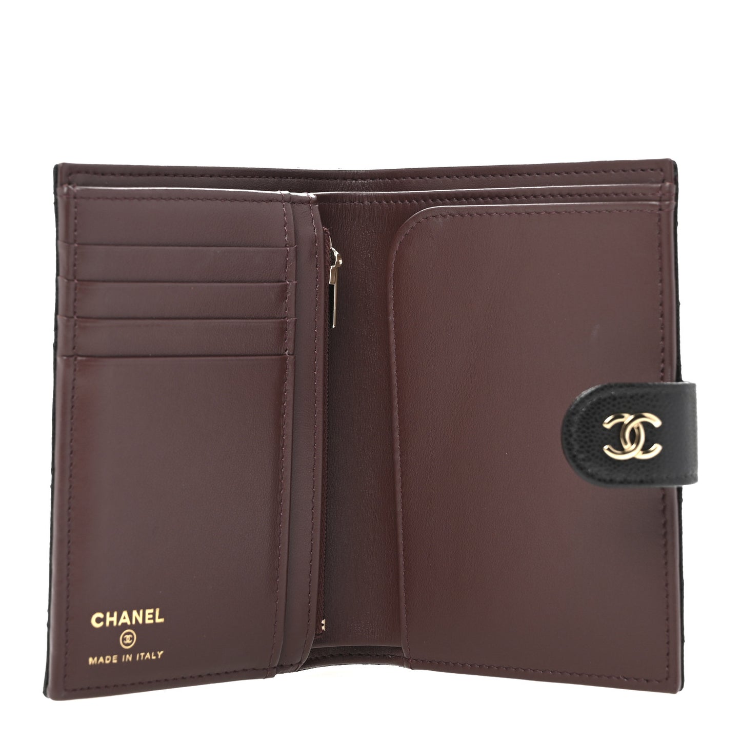 Caviar Quilted Passport Holder Black
