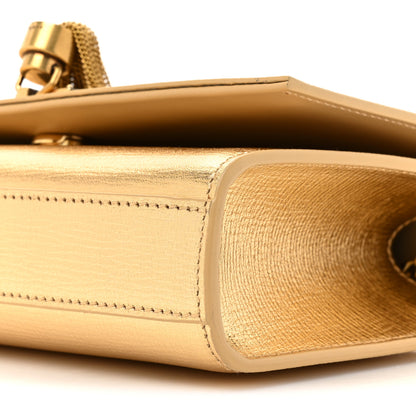 Saint Laurent Metallic Calfskin Small Classic Monogram Kate Tassel Satchel Gold 8 of 11