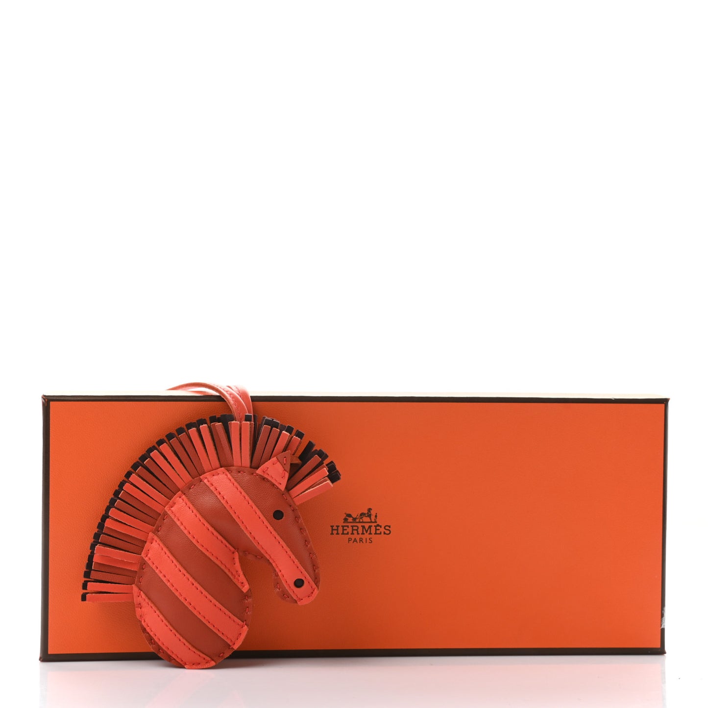 Milo Lambskin Geegee Savannah Bag Charm Cornaline Orange Poppy Rouge Sellier