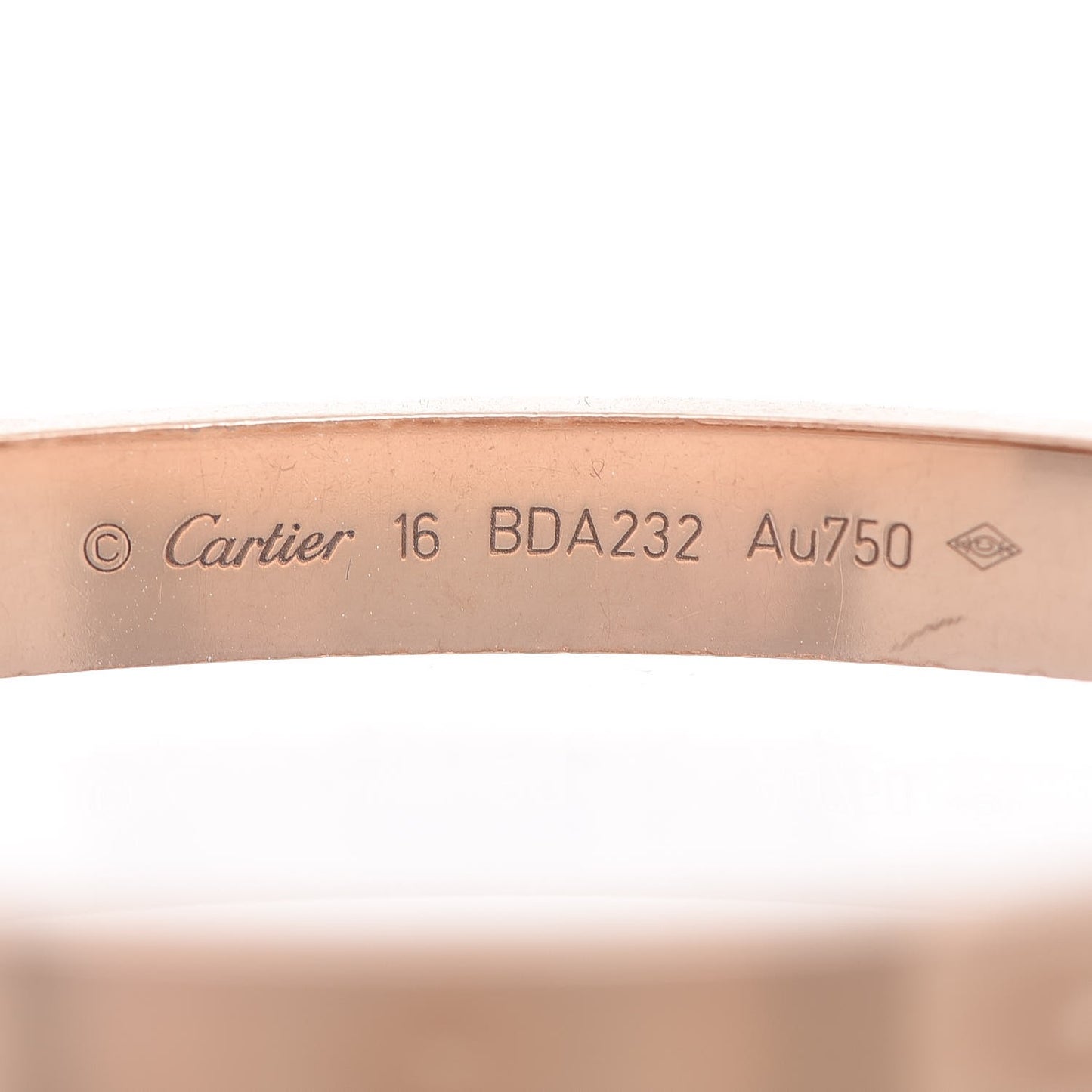 18K Pink Gold LOVE Bracelet 16