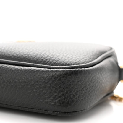 Gucci Dollar Calfskin Super Mini GG Marmont Chain Shoulder Bag Black 10 of 11
