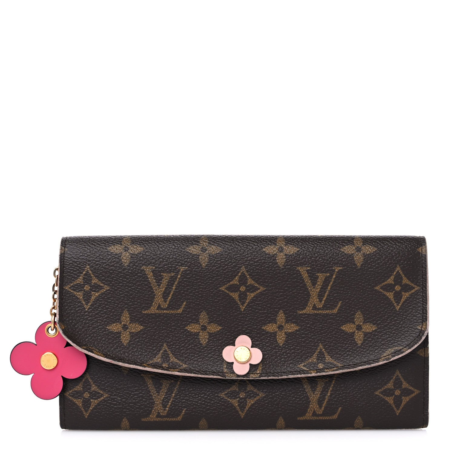 Louis Vuitton Monogram Bloom Flower Emilie Wallet Fuchsia 1 of 15