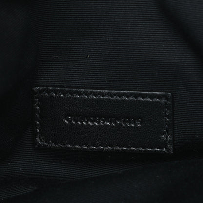 Saint Laurent Grained Lambskin Quilted Mini Becky Double Zip Bag Black 11 of 16