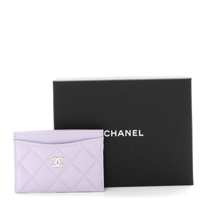 Chanel Caviar Quilted Card Holder Light Purple 9 of 9